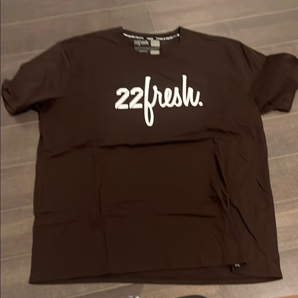 Brown Short Sleeve Tee with Script Logo